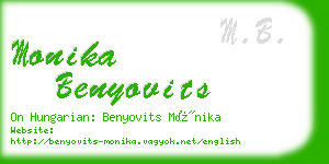 monika benyovits business card